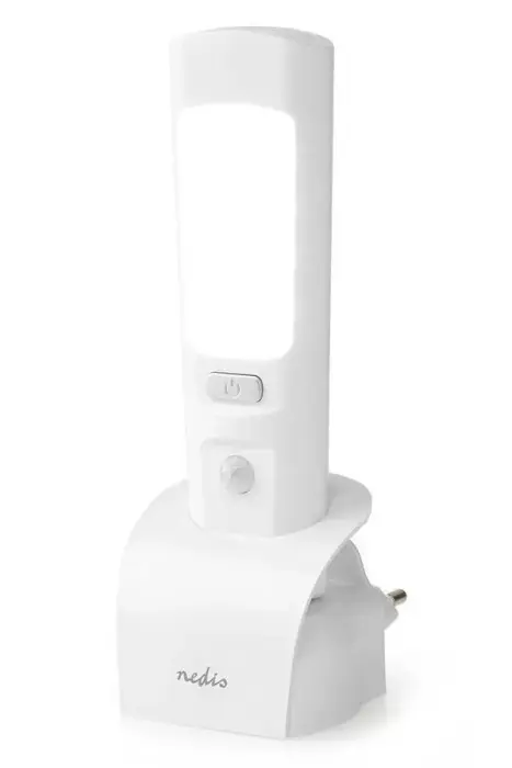 NEDIS LED orientační svítilna/ 37 lm/ síťové barošana/ 220 - 240 V AC 50 Hz/ 1.3 W/ uzlādējams/ balta