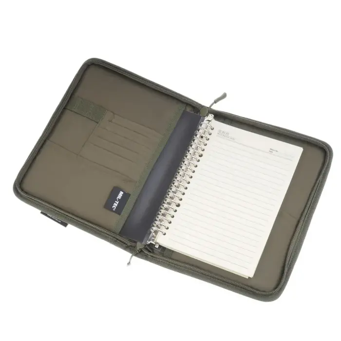 Mil-Tec Hextac Tactical Organizer with Notebook – Medium – Polyester – OD Green