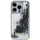 Guess Sequin Script Metal Case for iPhone 15 Pro - Silver — Photo 3