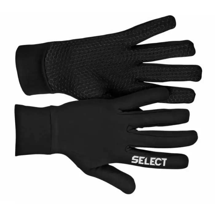 SELECT Black Training Football Gloves, size 9