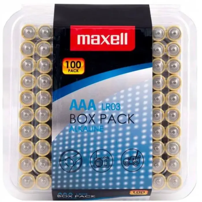 MAXELL Alkaline LR03 AAA 1.5V sārma baterija 100 gab.