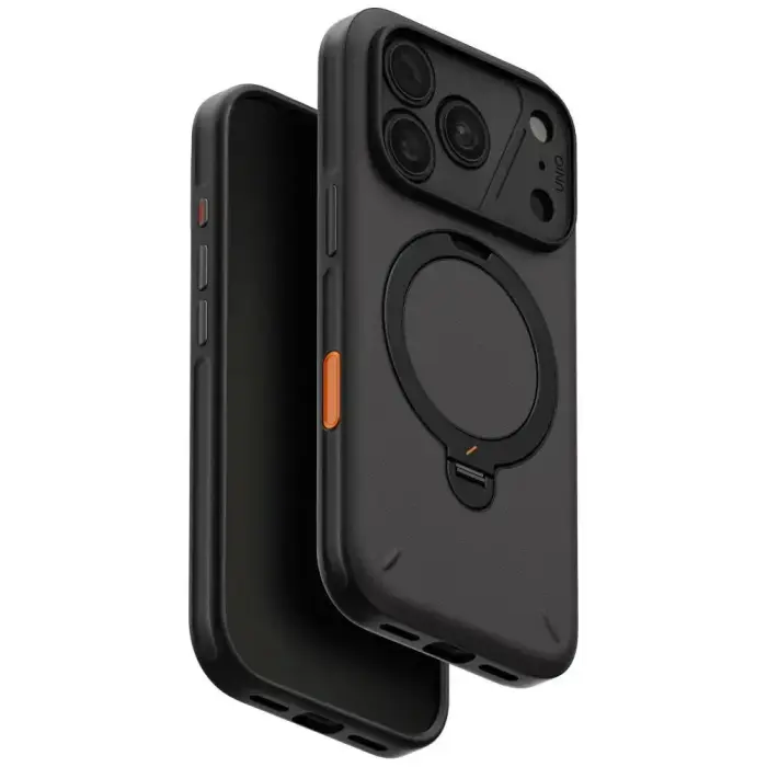 Case UNIQ Elix for iPhone 18 Pro / 17 Pro 360 Rotating Kickstand gray
