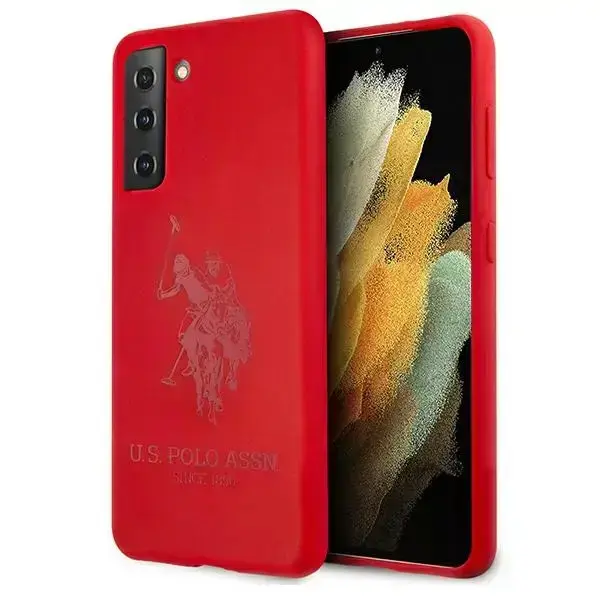 U.S. Polo Assn. Silicone On Tone vāks Galaxy S21 - Sarkans