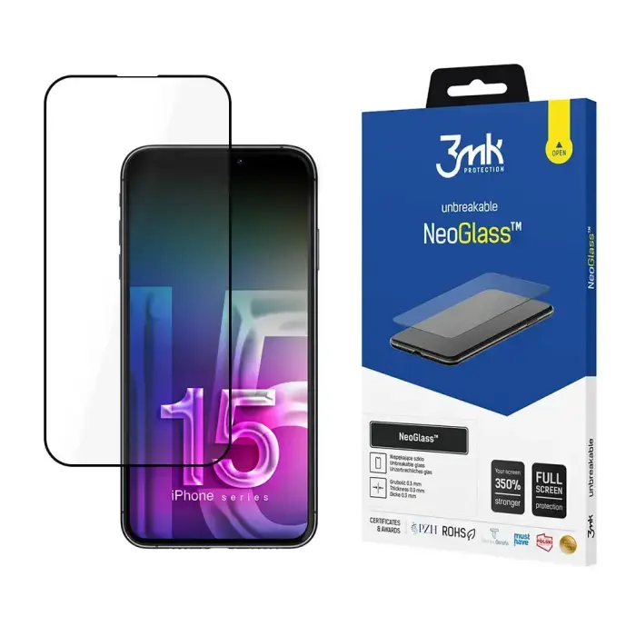 3mk NeoGlass karastatud klaas telefonile iPhone 15 Pro