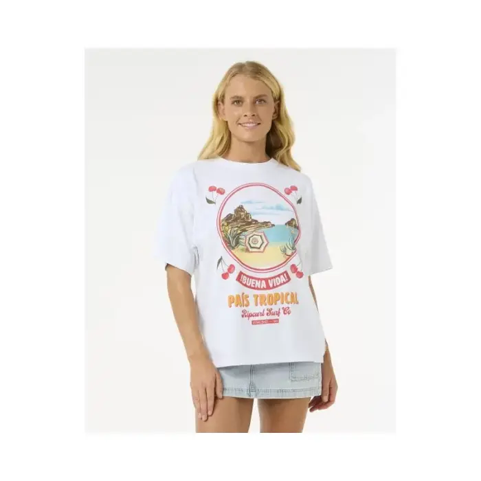 RIP CURL Cove Heritage Tee White - XS