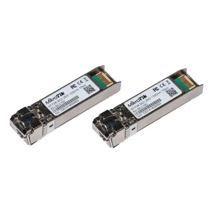 MikroTik SFP/SFP+/SFP28 BiDi: XS+2733LC15D tīkla raiduztvērēja modulis optiskā šķiedra 25000 Mbit/s LC 1330 nm
