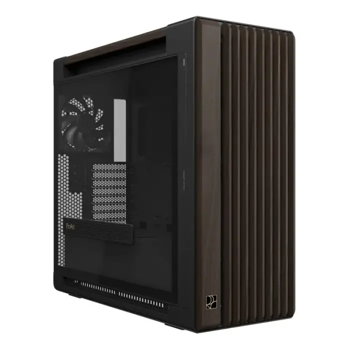 ASUS ProArt PA602 Wood Edition Modern Black – Tempered Glass Panel Midi Tower Black, Wood