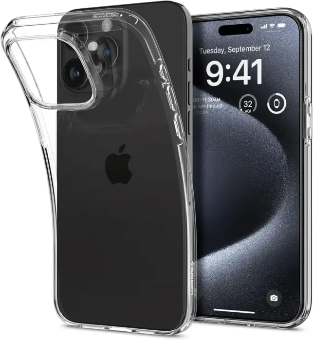 Spigen Liquid Crystal vāks iPhone 15 Pro - Caurspīdīgs