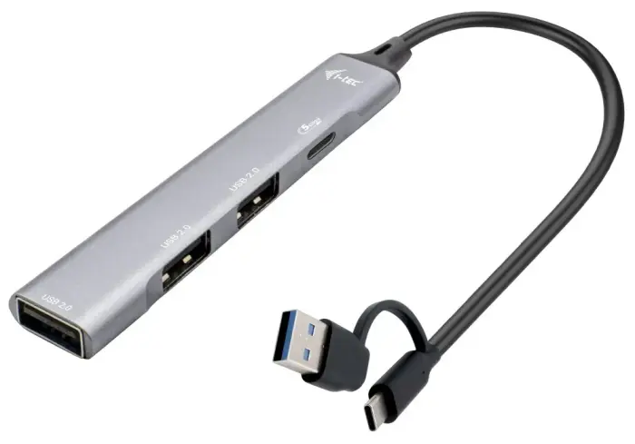 i-tec USB-A/USB-C Metal HUB/ 1x USB-C 3.1/ 3x USB 2.0/ metal