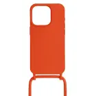 Strap Silicone Case for iPhone 15 Plus, Orange — Photo 2
