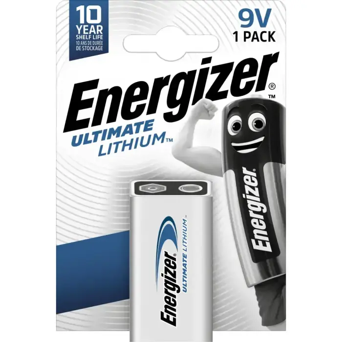 Lithium battery 9V 800mAh (6FR6,1222, U9VL) ENERGIZER