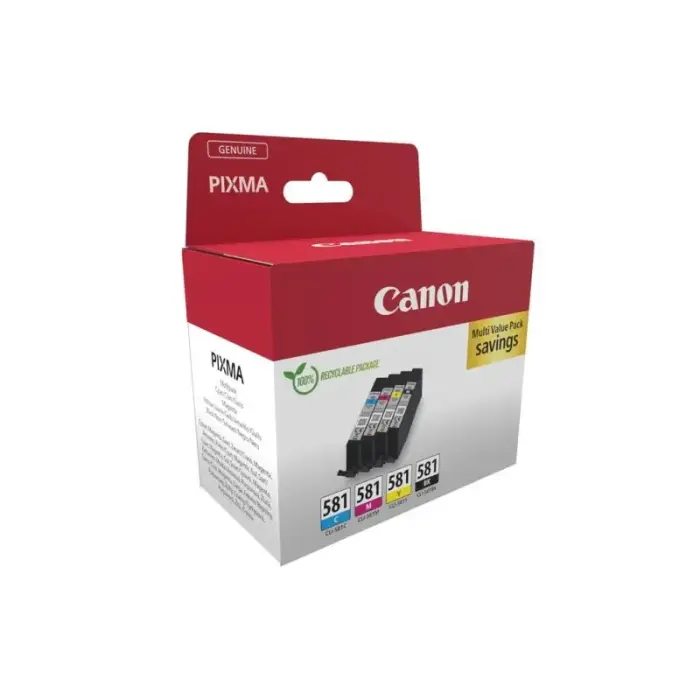 Canon 2103C007 rašalo kasetė 4 vnt. Originali juoda, žalsvai mėlyna, raudona, geltona