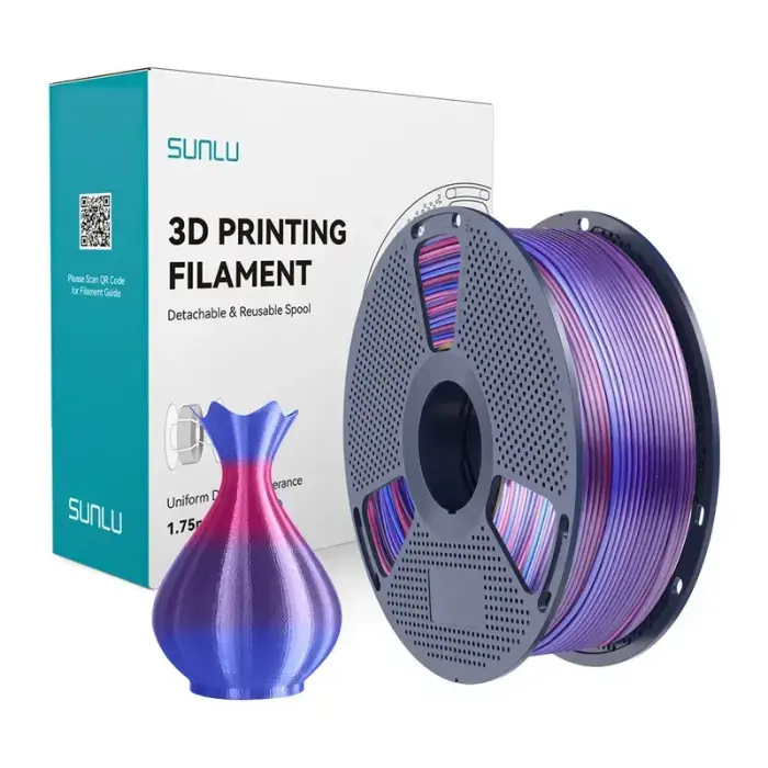 Sunlu PLA+ Silk filaments (Rainbow 02)