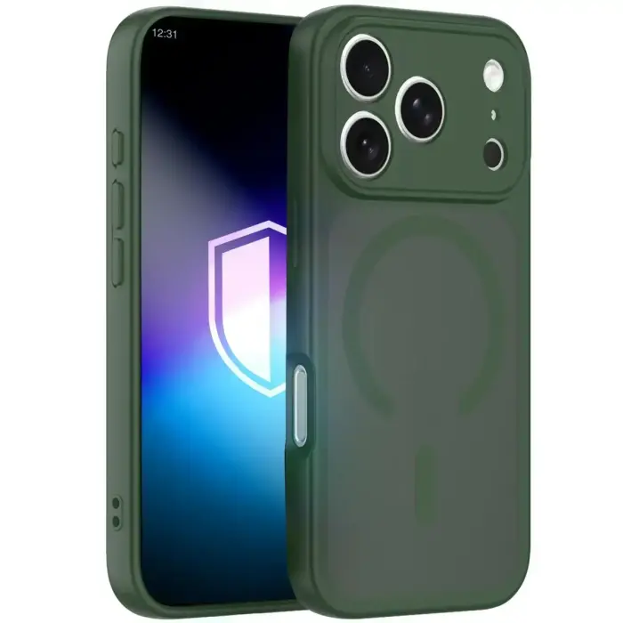 3MK Misty MagCase telefono dėklas su MagSafe palaikymu iPhone 17 Pro žalias