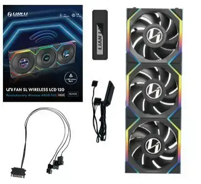 Lian Li Fan Uni Fan SL / 12SLLCD1W3B Black 3-Pack