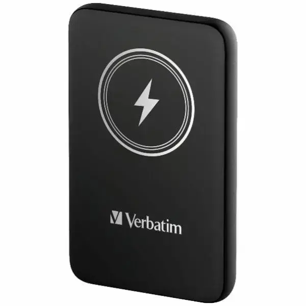 Verbatim Charge'n'Go Power Bank | 5000 mAh | 20W | USB-C, MagSafe | Melns