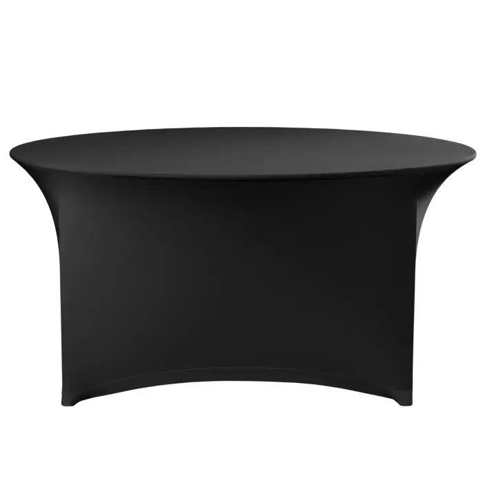 Round Non-Iron Jersey Tablecloth Ø 180 cm, Black - Hendi 814468