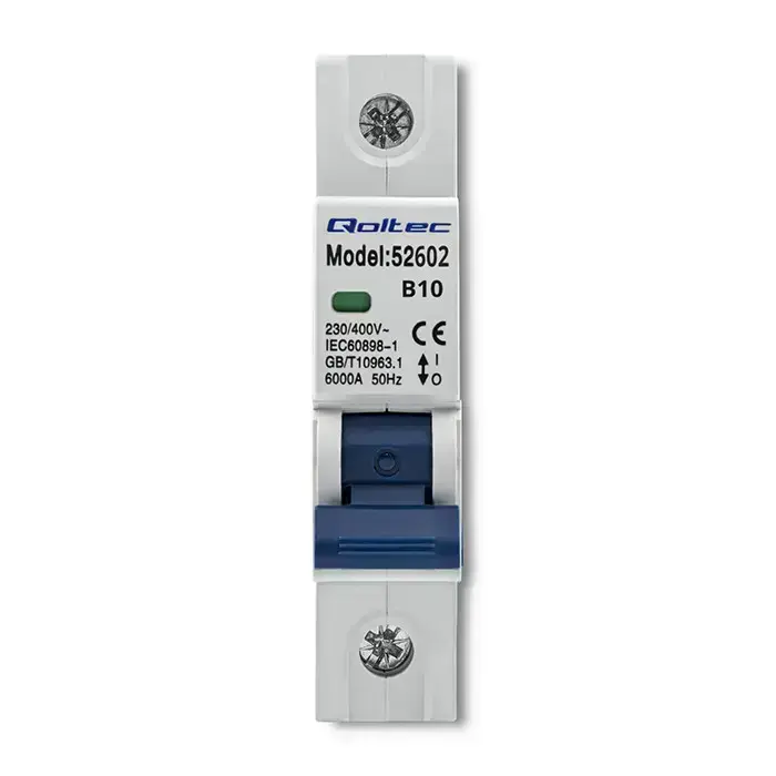 Qoltec Overcurrent Circuit Breaker B10 | Fuse | AC | 10A | 1P Foto 13