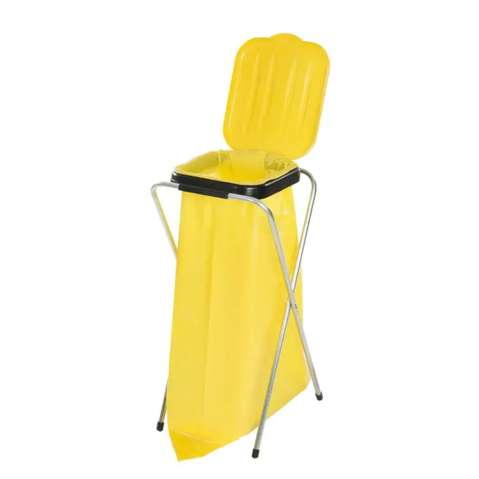 Waste Bag Stand 120L for Sorting, Yellow