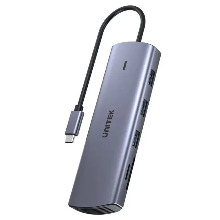 UNITEK 9-in-1 USB-C Hub with HDMI, VGA, SD, RJ45, 3x USB-A, PD 100W