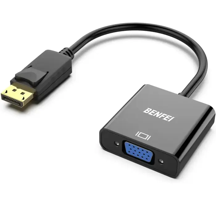 BENFEI DisplayPort VGA-le 1080P ühesuunaline adapter – must
