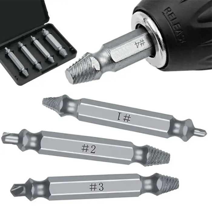 Screw extractors for broken pins 4 pcs