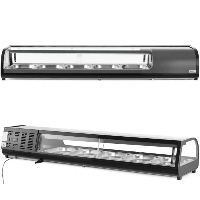 Arktic jahutusega vitriin LED-valgustusega, 5 x GN 1/2, 190 W