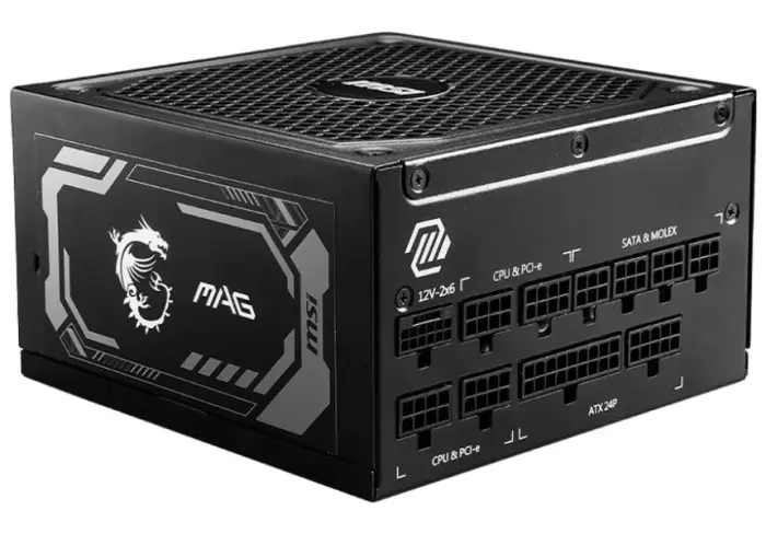 MSI toiteplokk MAG A1250GL PCIE5/ 1250W/ ATX3.1/ akt. PFC/ 7 let celk. garantii/ 135mm fan/ moodulaarsed kaablid/ 80PLUS Gold