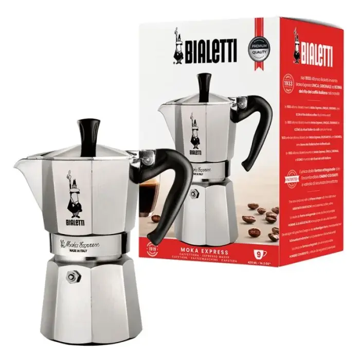 BIALETTI 990001165 mokakann 9 tassi (hõbedane)
