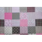Crêpe bedding set 160x200 cm, Patchwork dark pink — Photo 4