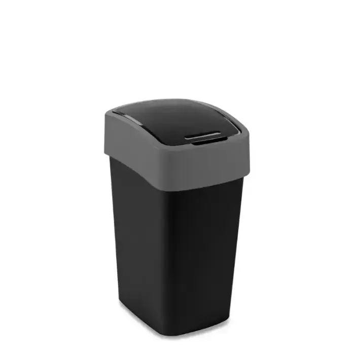 Prügikast Flip Bin 25L must/hõbedane