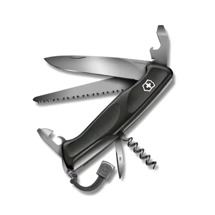 Victorinox Ranger 55 Multifunctional Pocket Knife – 10 Functions – Onyx Black