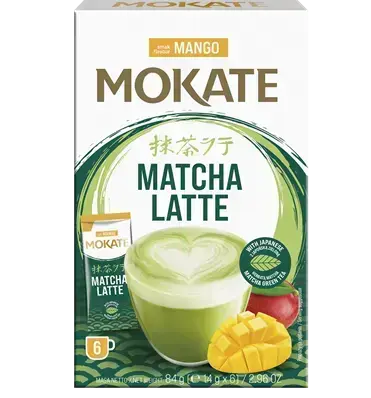 Tirpus gėrimas MOKATE Latte Matcha Mango 14gx6vnt