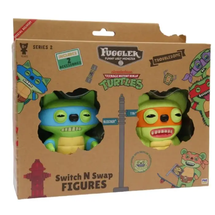 FUGGLER S2 SWAP & STYLE FIGURES – 2-Pack (LEONARDO & MICHELANGELO)