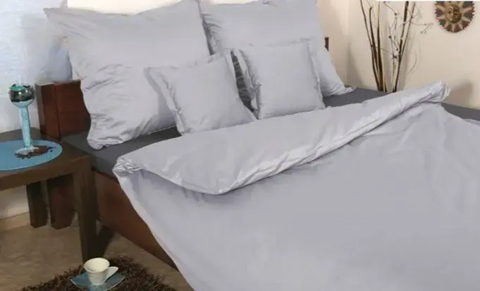 Cotton Bedding Set 150x200 cm, Light Grey