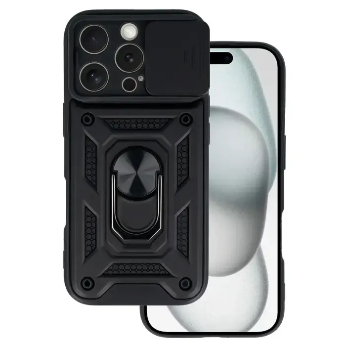 Slide Camera Armor vāks iPhone 16 Pro Black