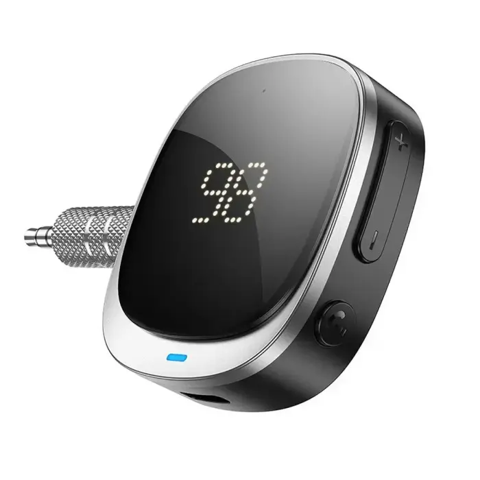 Hoco E80 Bluetooth AUX адаптер 3.5мм с дисплеем – чёрный