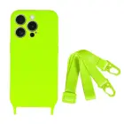 Strap Silicone Case for iPhone 15 Plus, Lime — Photo 2