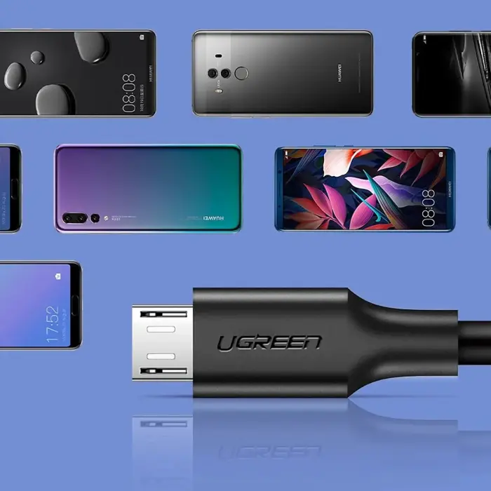 Kabel przewód micro USB - USB-A 25cm - czarny Foto 9