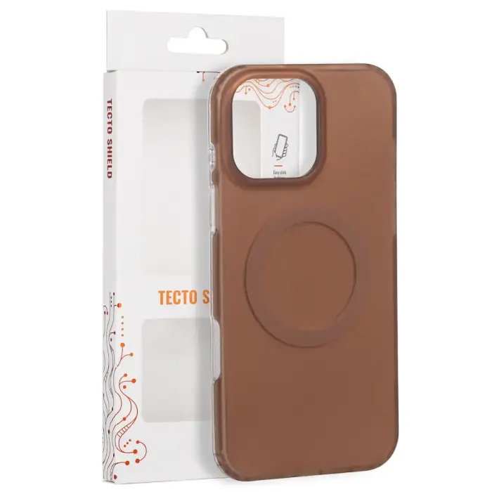 Tecto Shield Mistiq Mag vāks iPhone 16 Pro Max 6,9" brūns