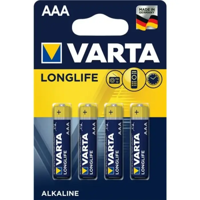 VARTA Longlife LR03 (AAA) sārmu bateriju komplekts (4 gab.)