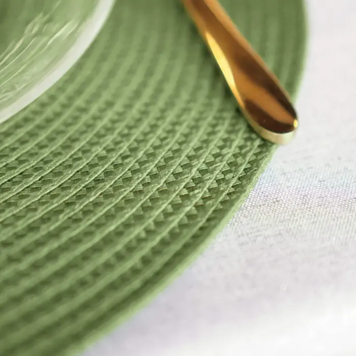 Table placemat Chef, diameter 38 cm, round, bottle green Photo