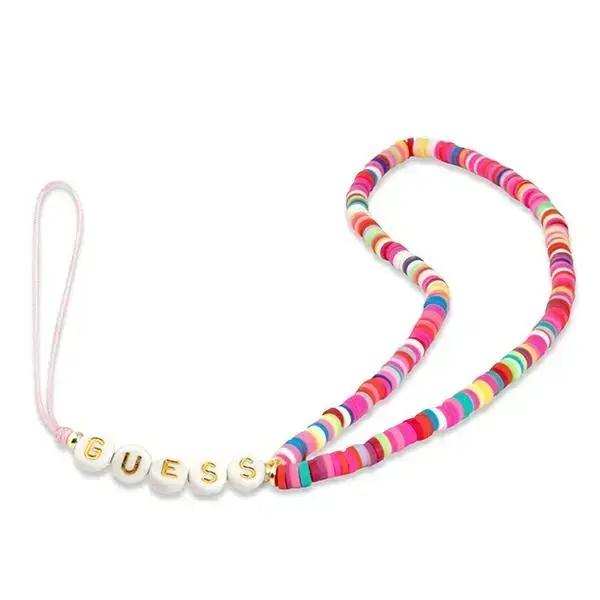 Guess Heishi Beads telefoni rihm - mitmevärviline roosa