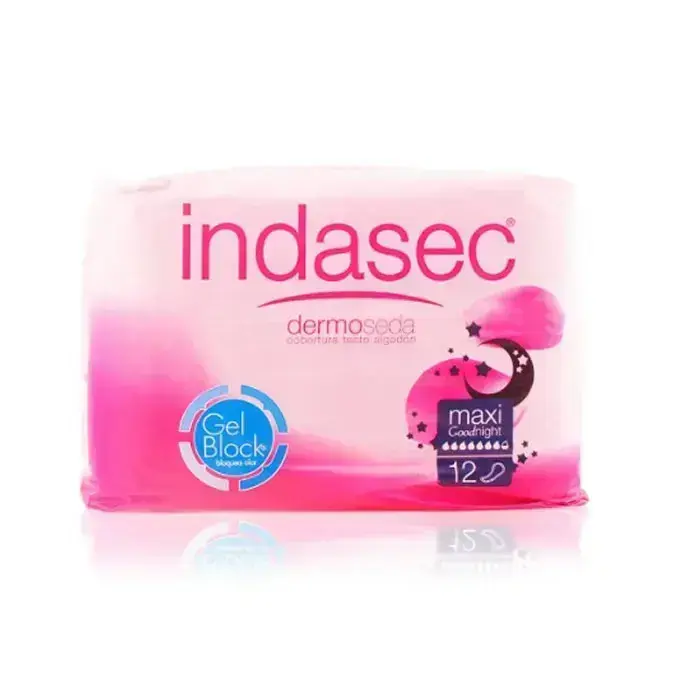 Indasec Dermoseda Good Night Maxi Inkontinentsi Kompressid, 12 tk.