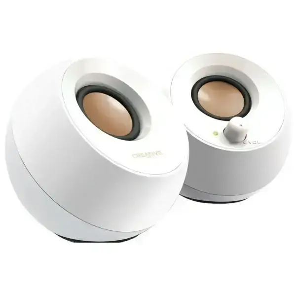 Creative Pebble 2.0 Computer Speakers – White