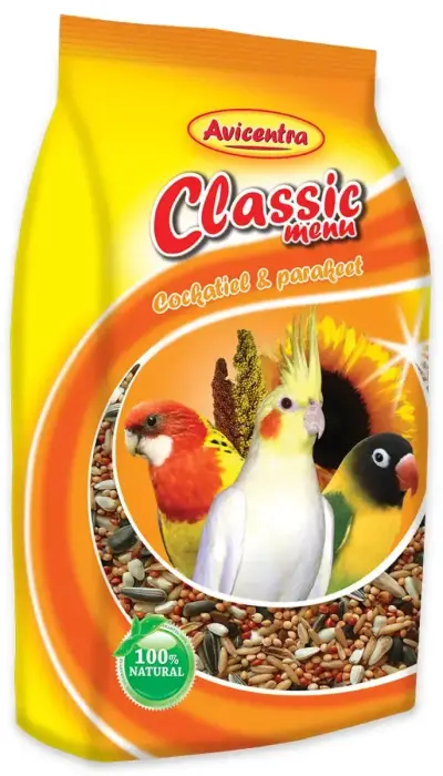 Avicentra standarta barība maziem un vidējiem papagaiļiem, 1 kg