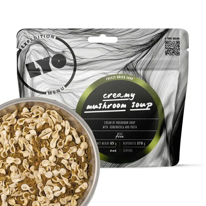 LyoFood Lyo Expedition Freeze-Dried Mushroom Soup-Cream with Gorgonzola and Pasta, 370g