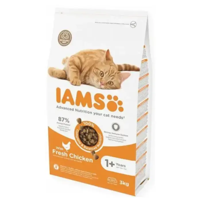 Sausas maistas katėms – IAMS CAT ADULT CHICKEN, 3kg