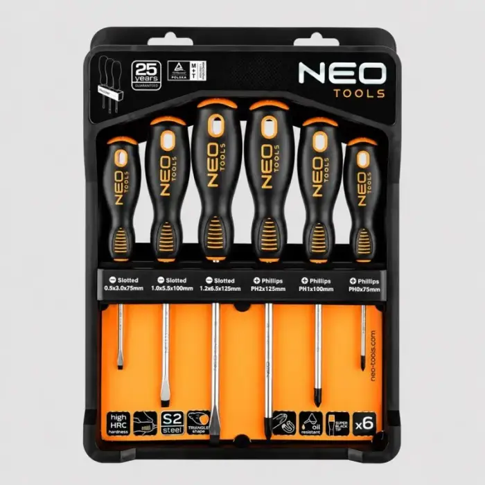 NEO TOOLS Screwdriver Set, 6-Piece