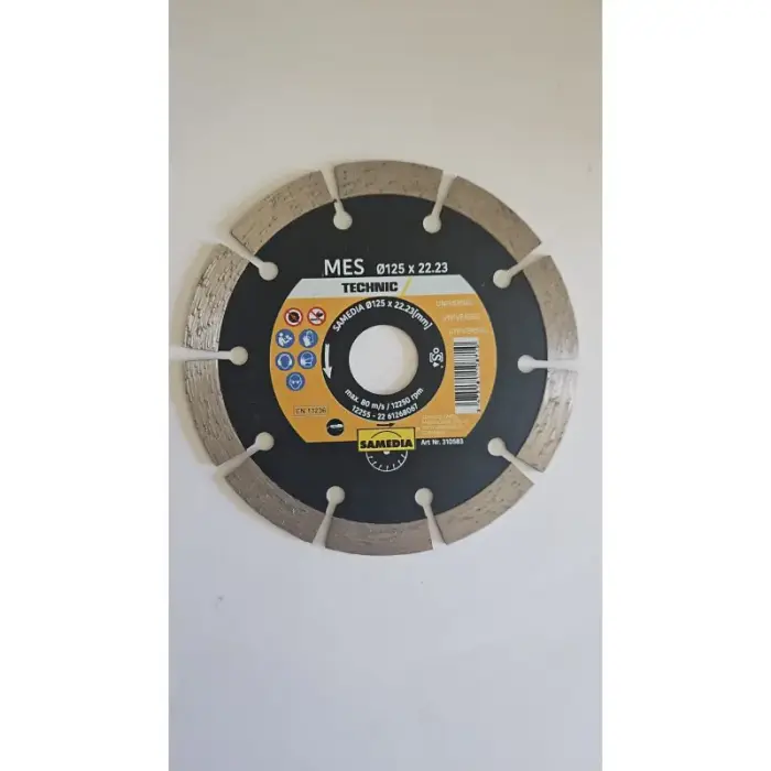 Samedia MES Technic 125 x 22,23 mm dimanta disks segmentowa do cięcia uniwersalnego